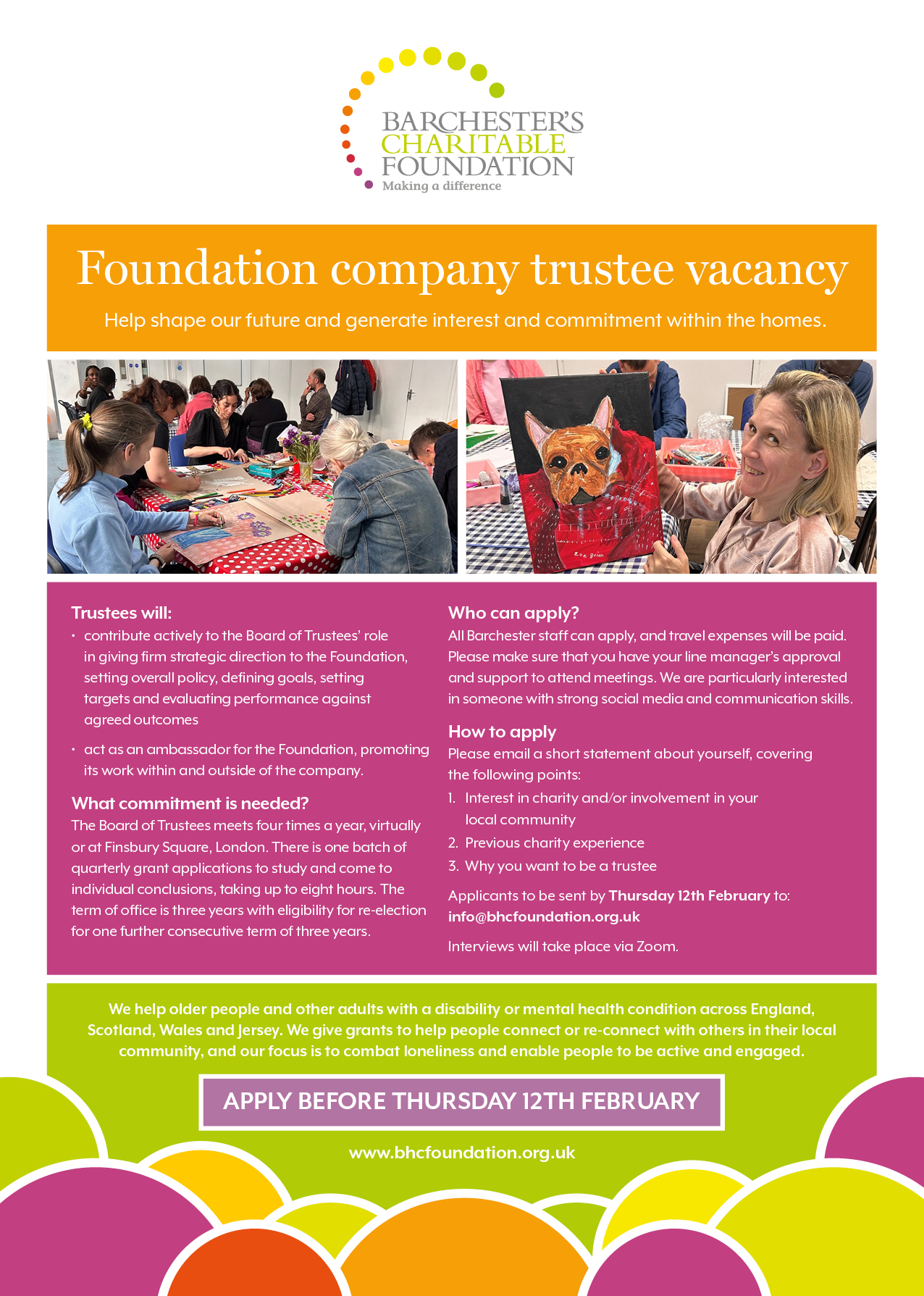 Trustee vacancy poster
