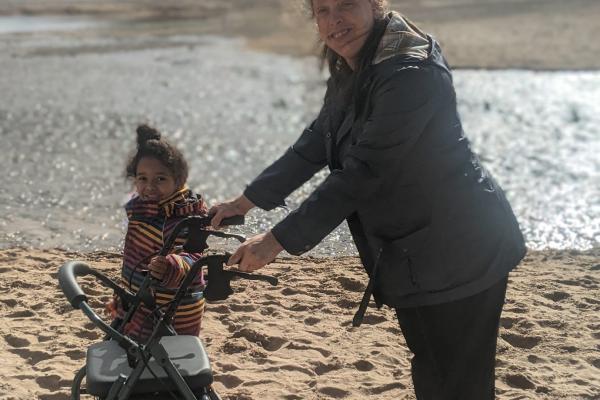 Visiting the beach