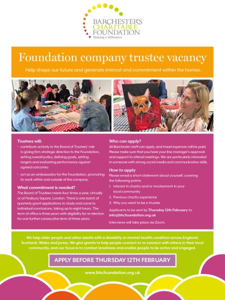 Trustee vacancy poster