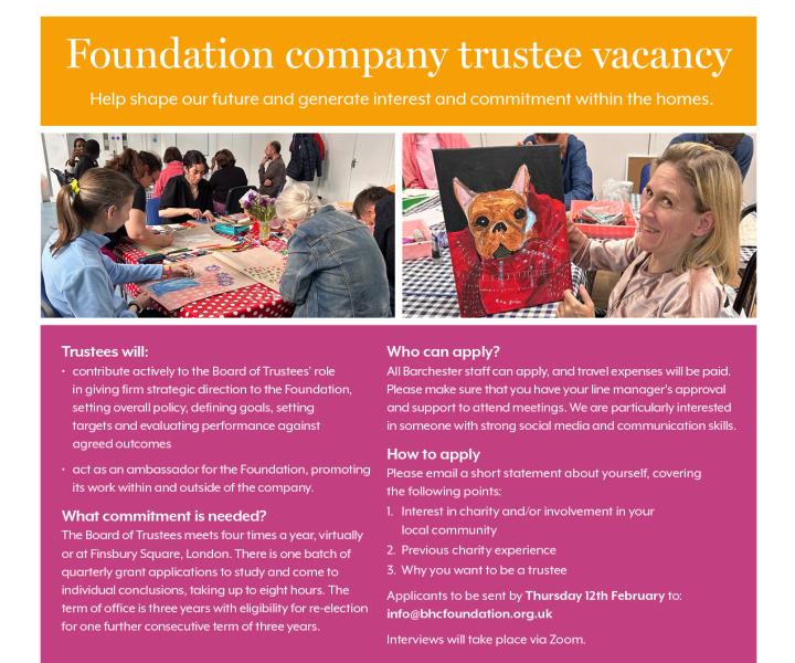 Trustee vacancy poster