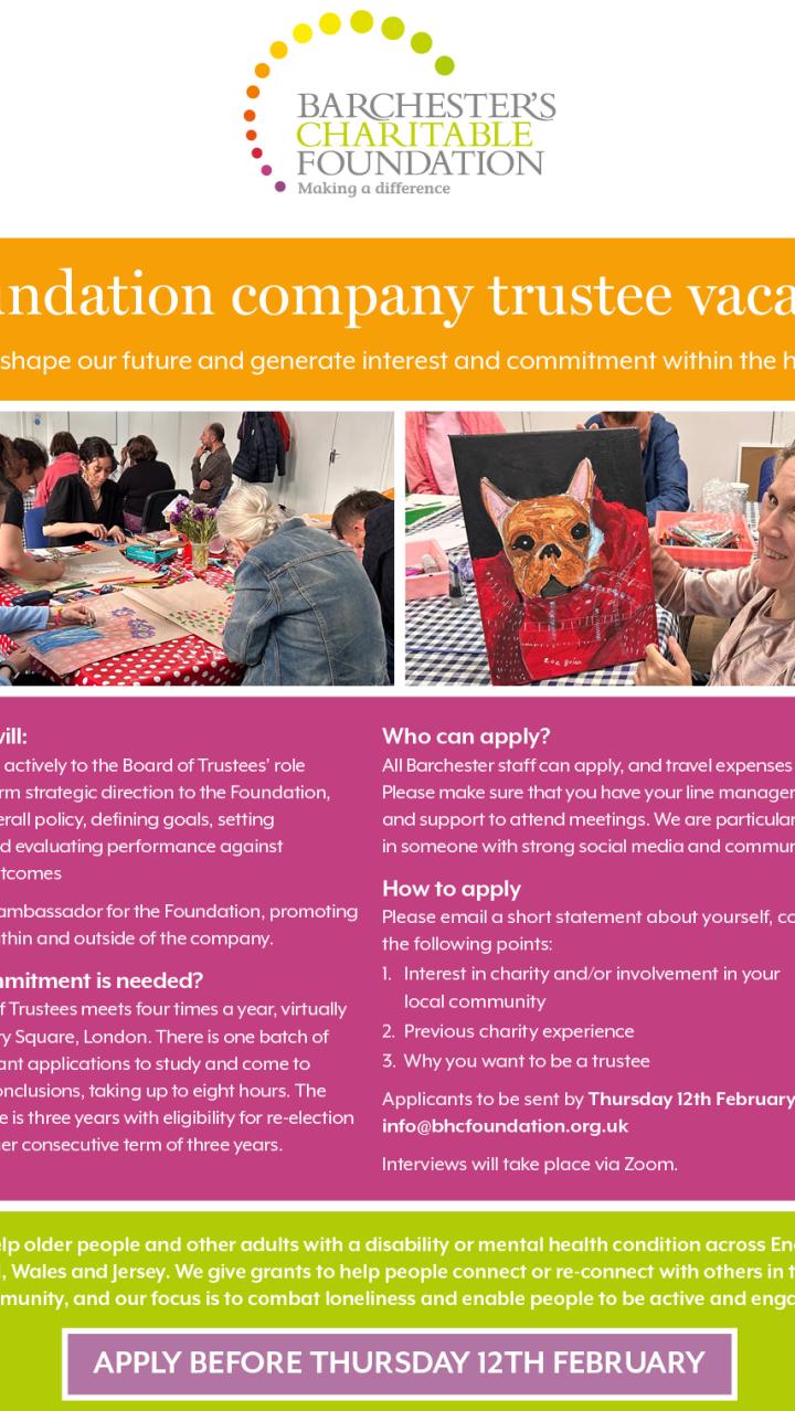 Trustee vacancy poster