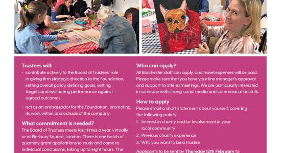 Trustee vacancy poster