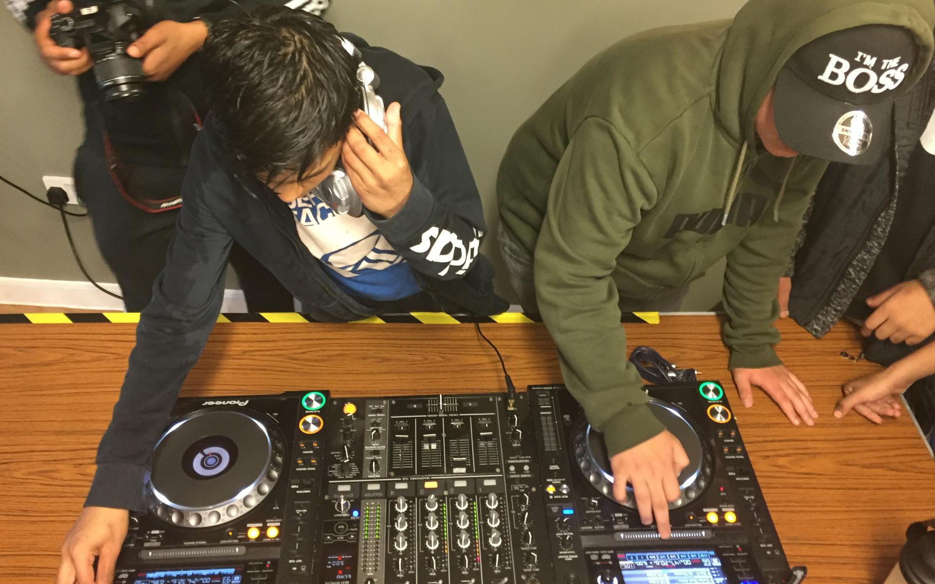 Children DJing