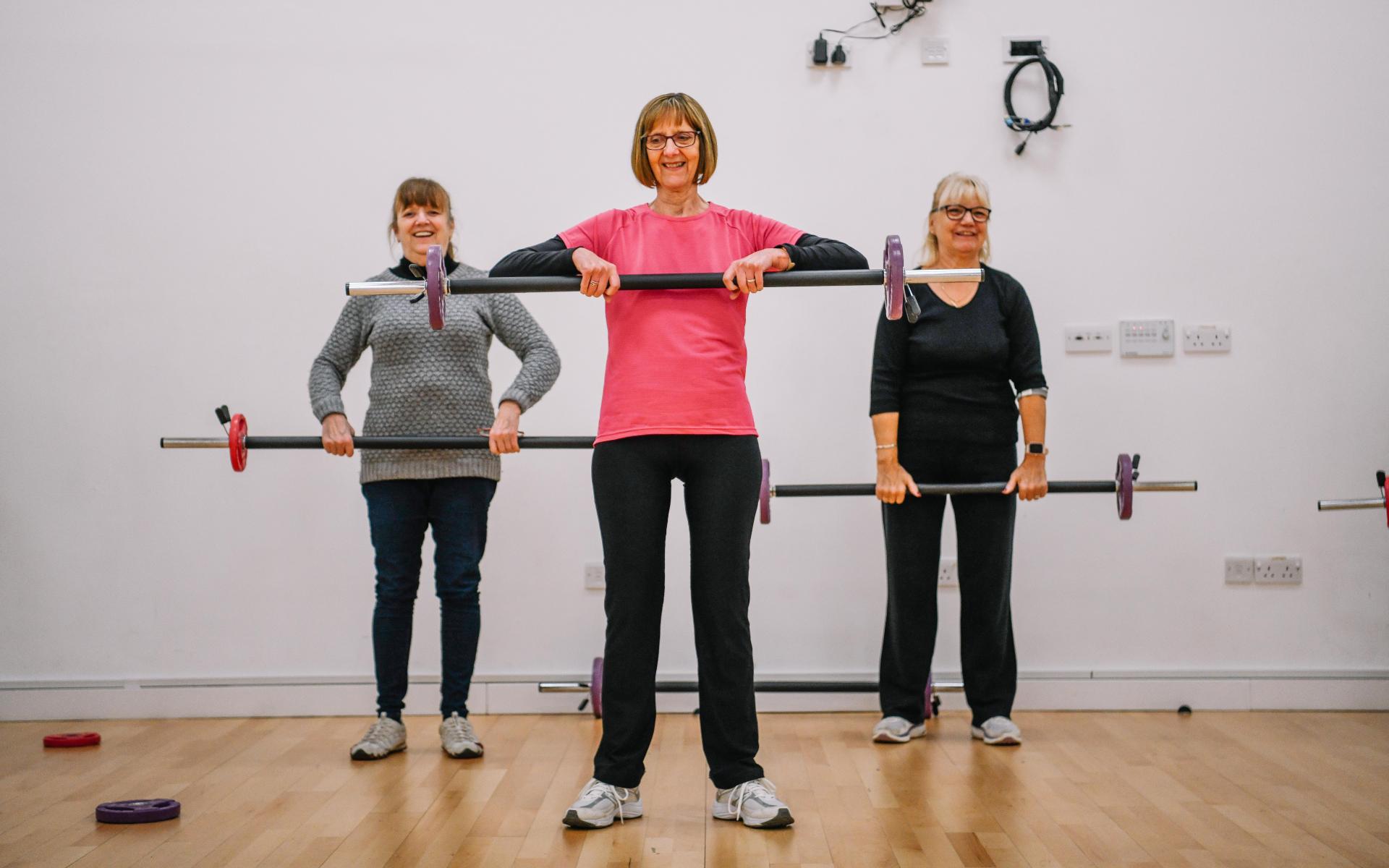 Women exercising