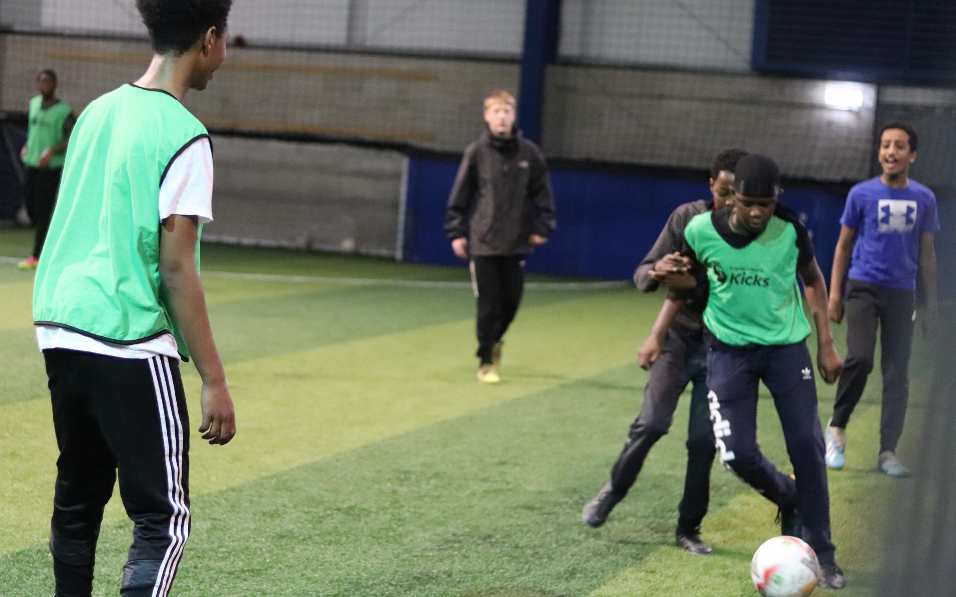 Participants enjoy a Football session