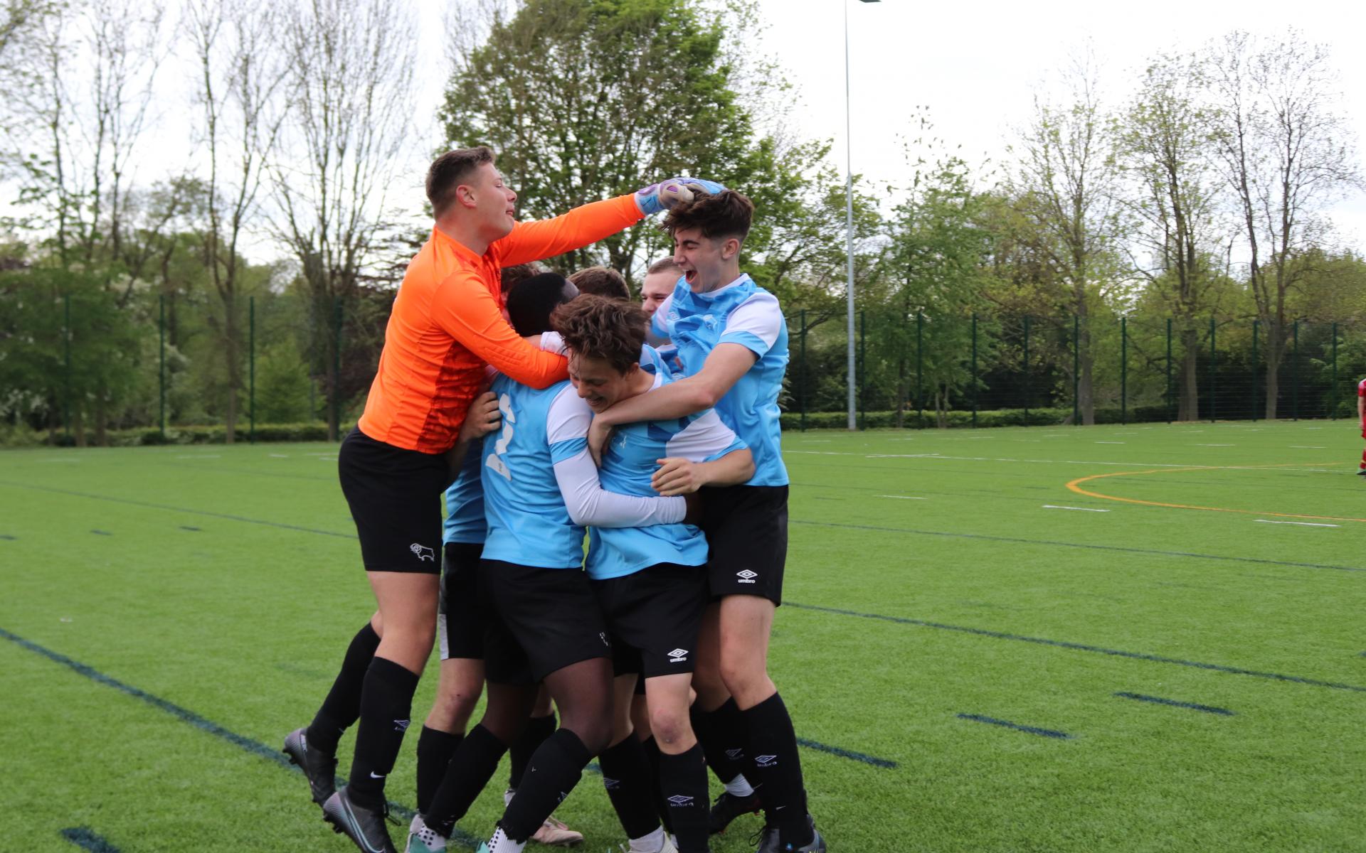 Football and Education students celebrate spot kick success 