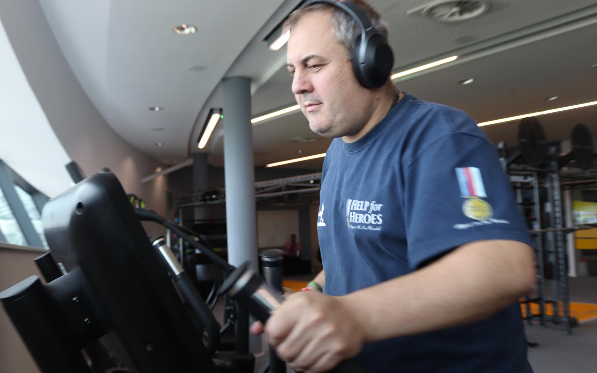Darren in action on a treadmill