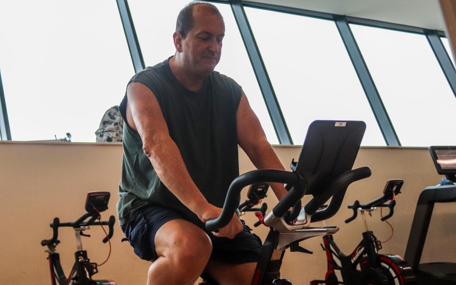 Participant John in action in the Gym