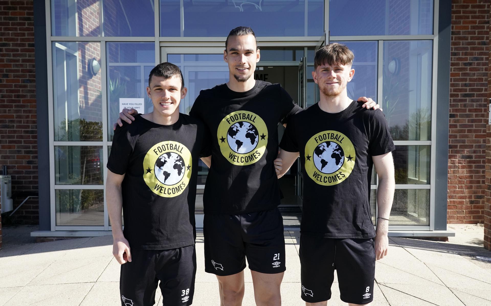 Derby County Players Support Football Welcomes