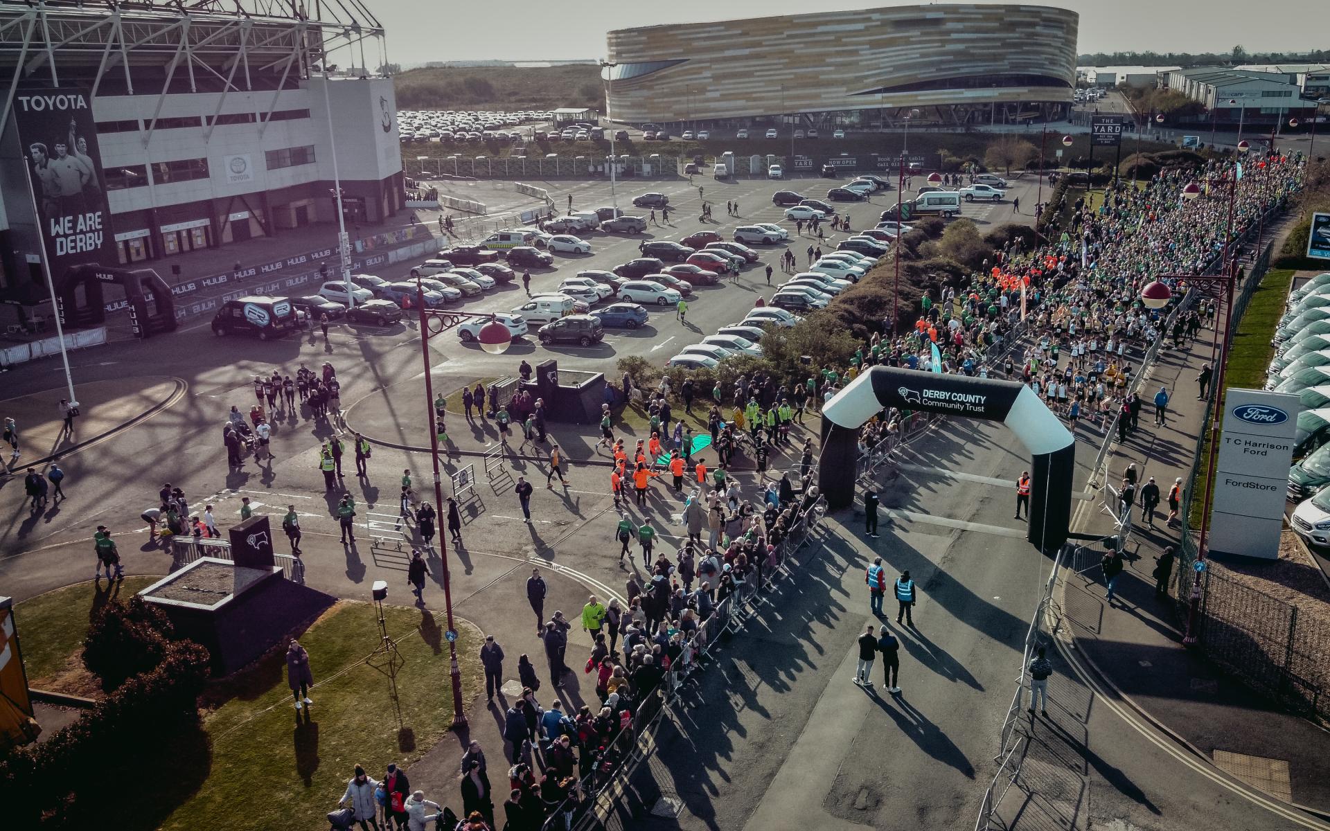 Drone shot of 10K