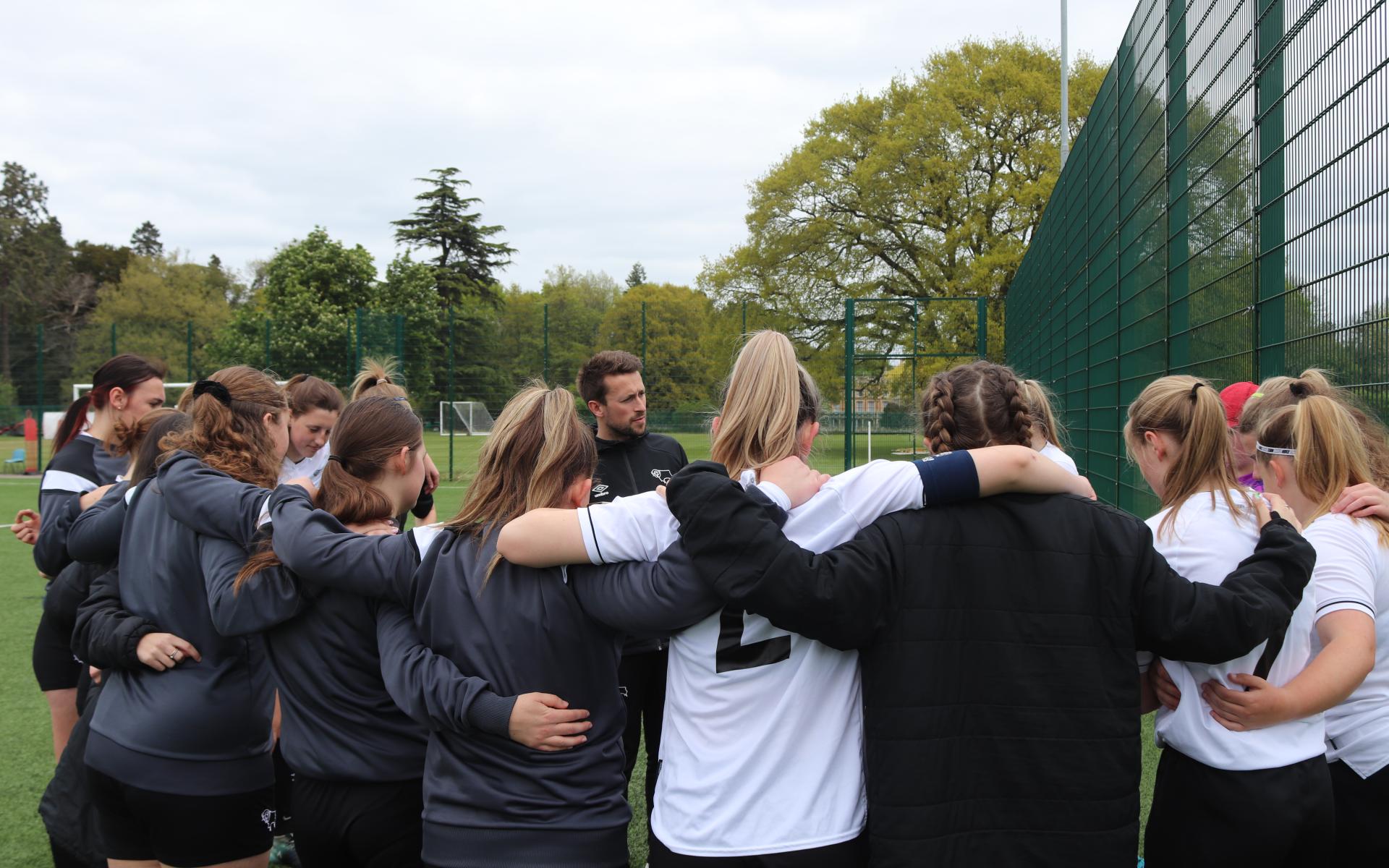 Team huddle before the game