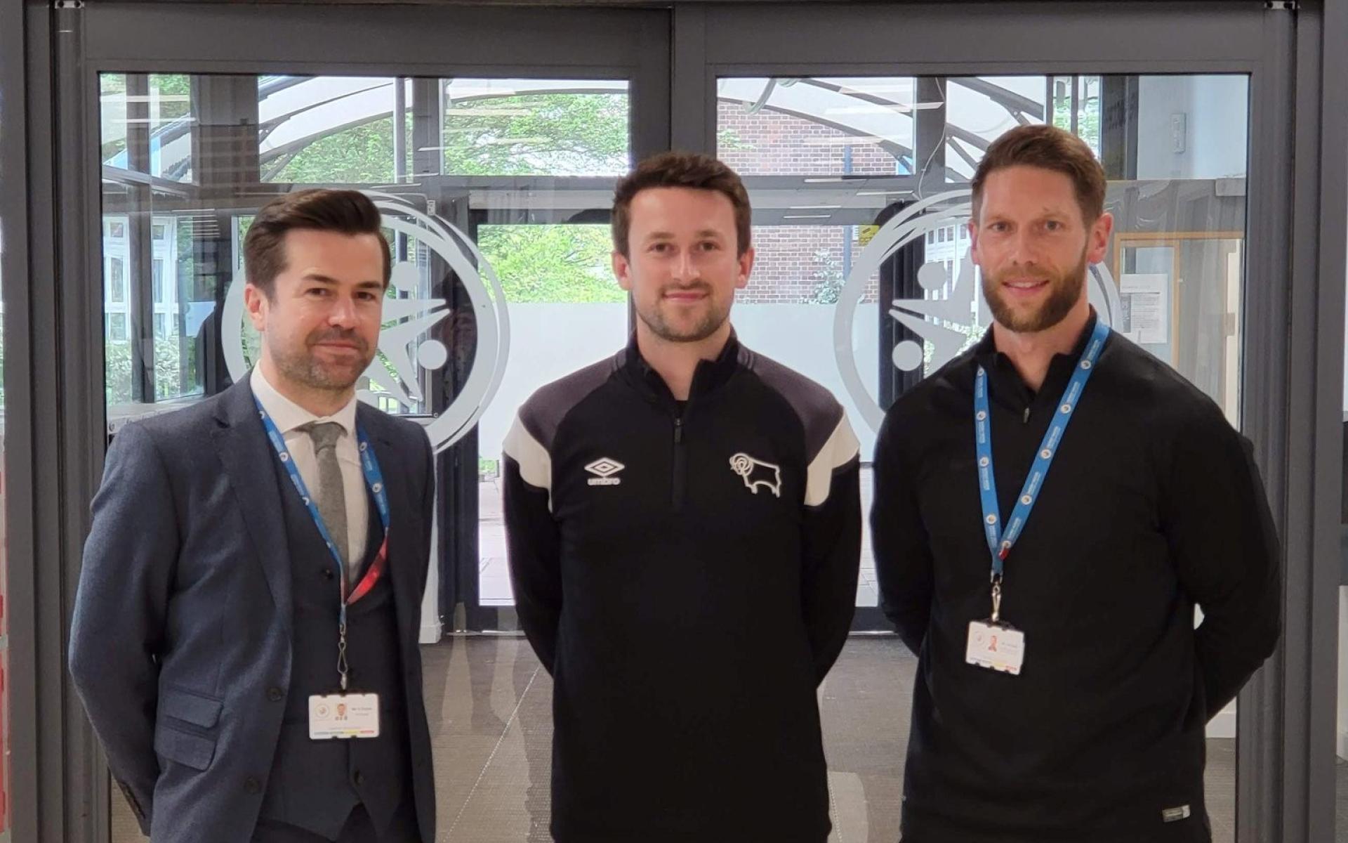 Pictured left to right, Scott Doyle, Principal DMSA, Michael Noon, F&E Lead DCCT, Joe McNulty, Head of PE DMSA