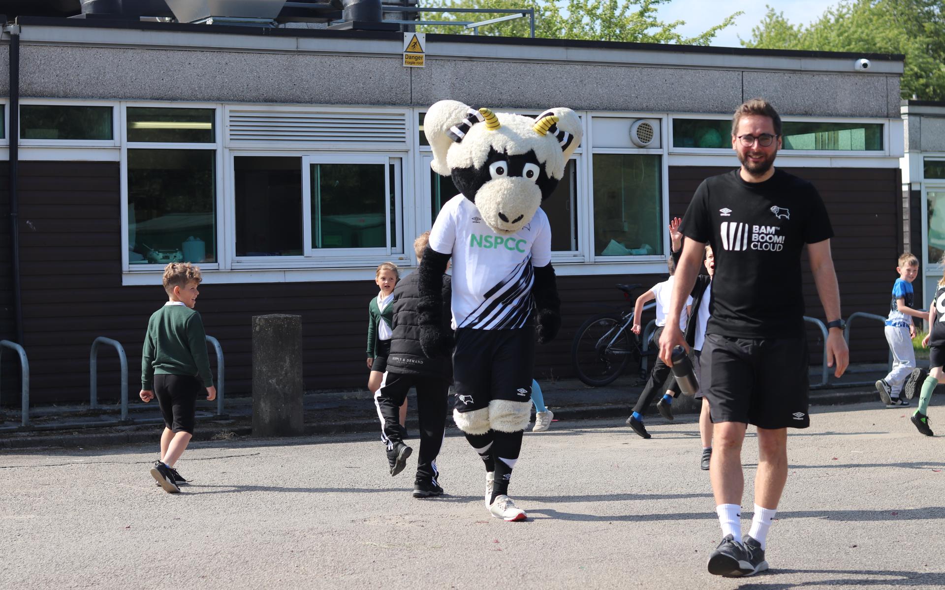 Ewie taking part in Childhood Day mile
