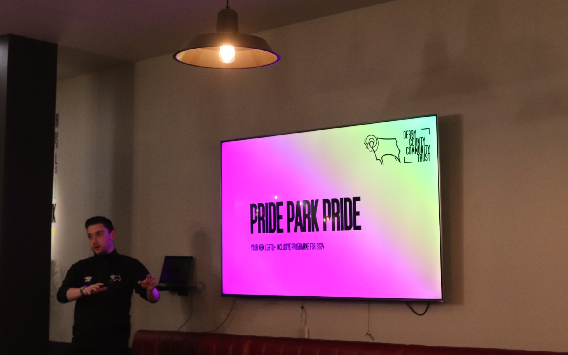 Pride Park launch at the Hub in January 2024