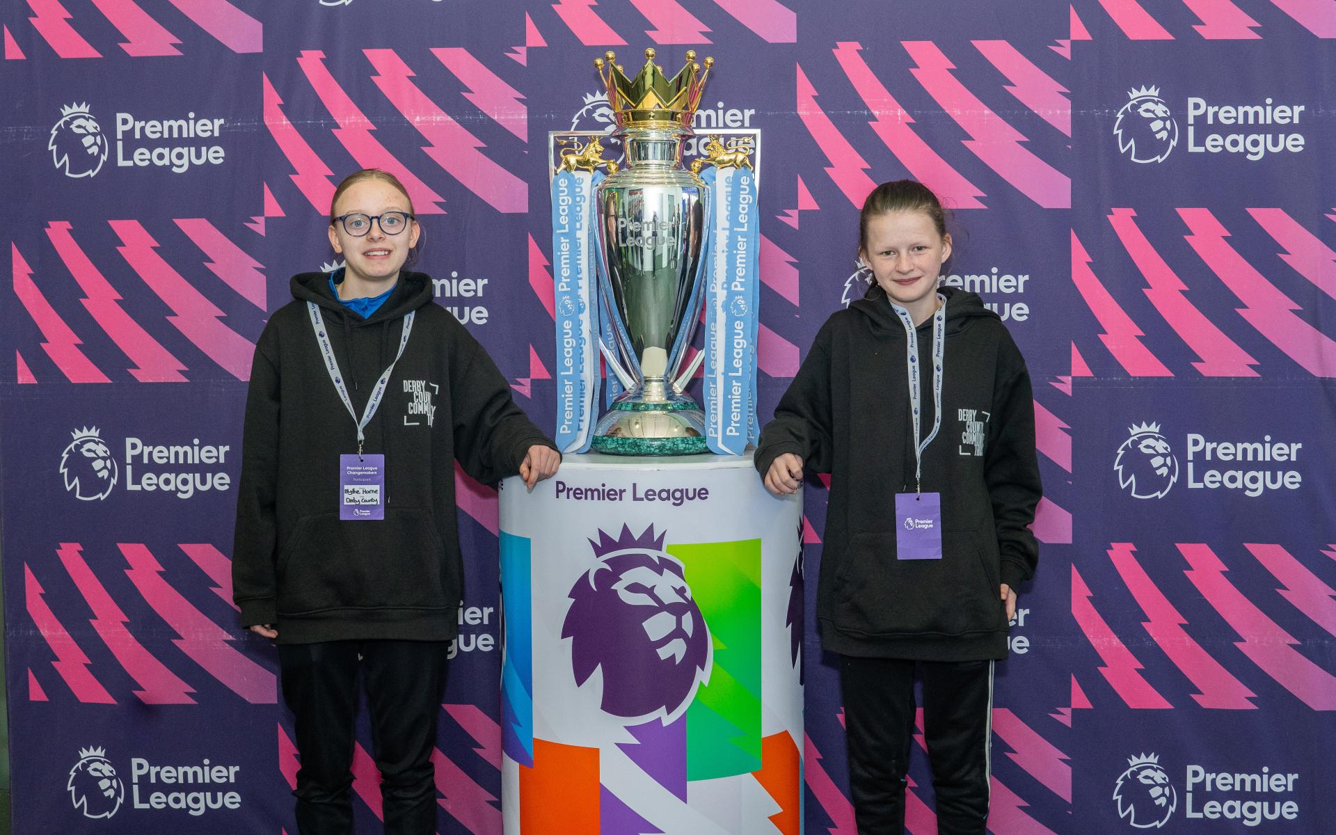 DCCT participants with the Premier League Trophy