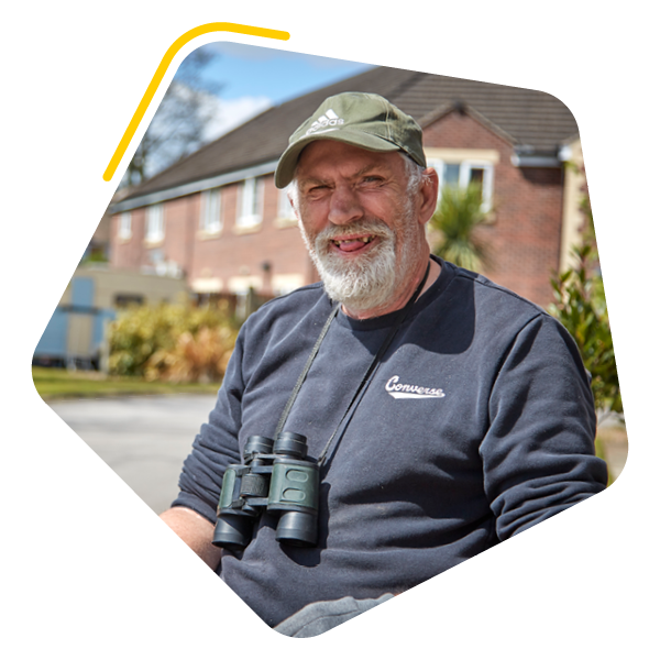 Male care home resident