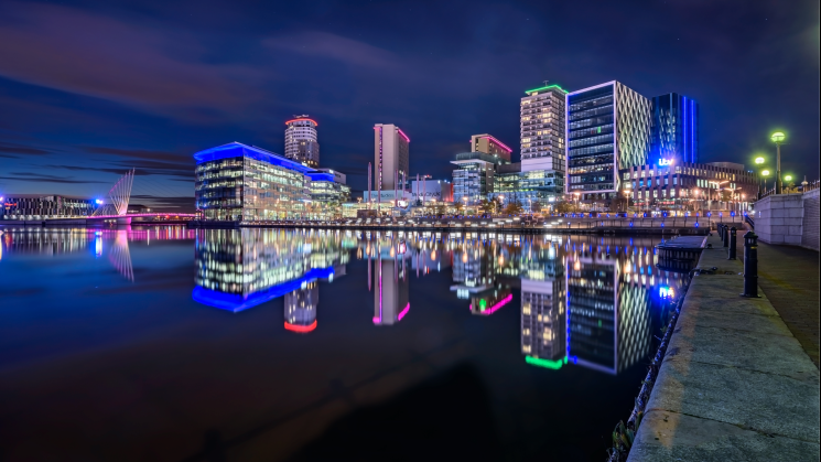 A view of MediaCity in Manchester