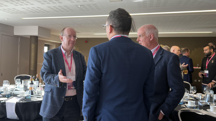 Lord Daniel Finkelstein chatting with HURST clients