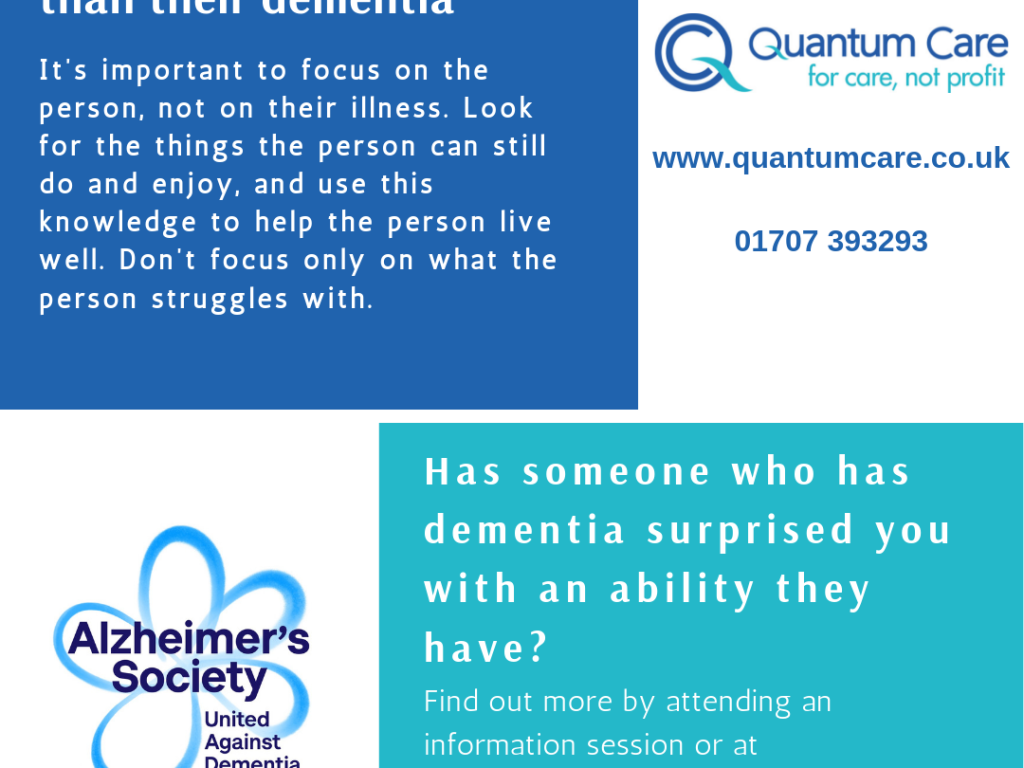 Dementia Action Week There’s more to the person than their dementia