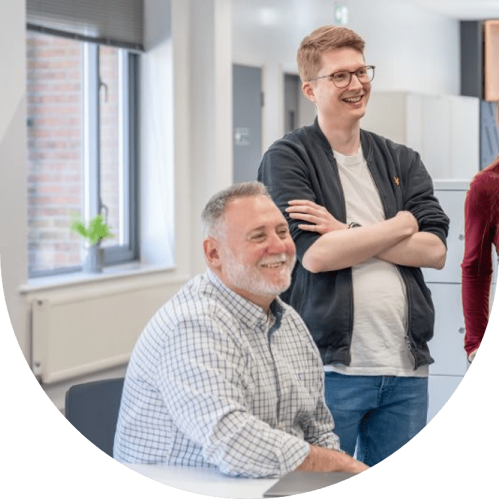 colleagues smiling