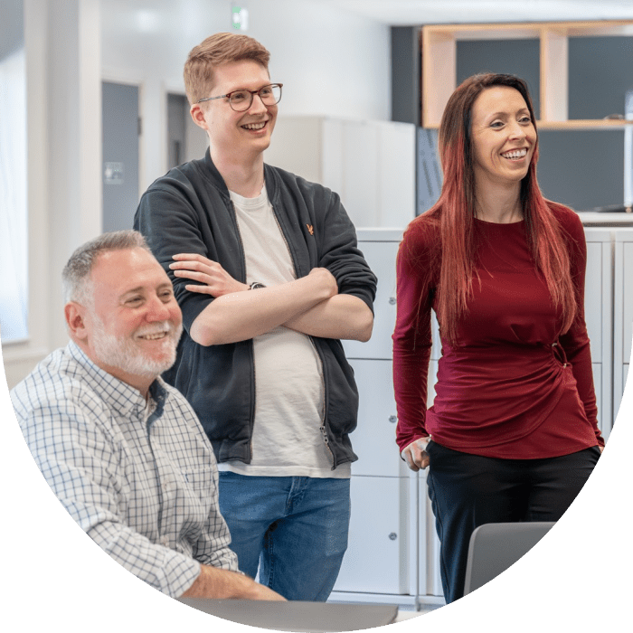 Colleagues smiling