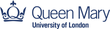 blue text on a white background with a crown logo