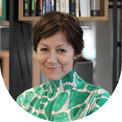 woman with short brown hair