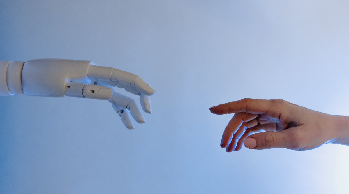 robot and human