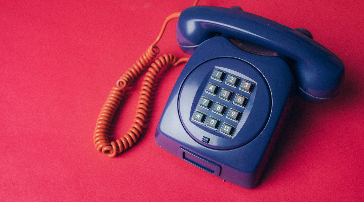 blue telephone