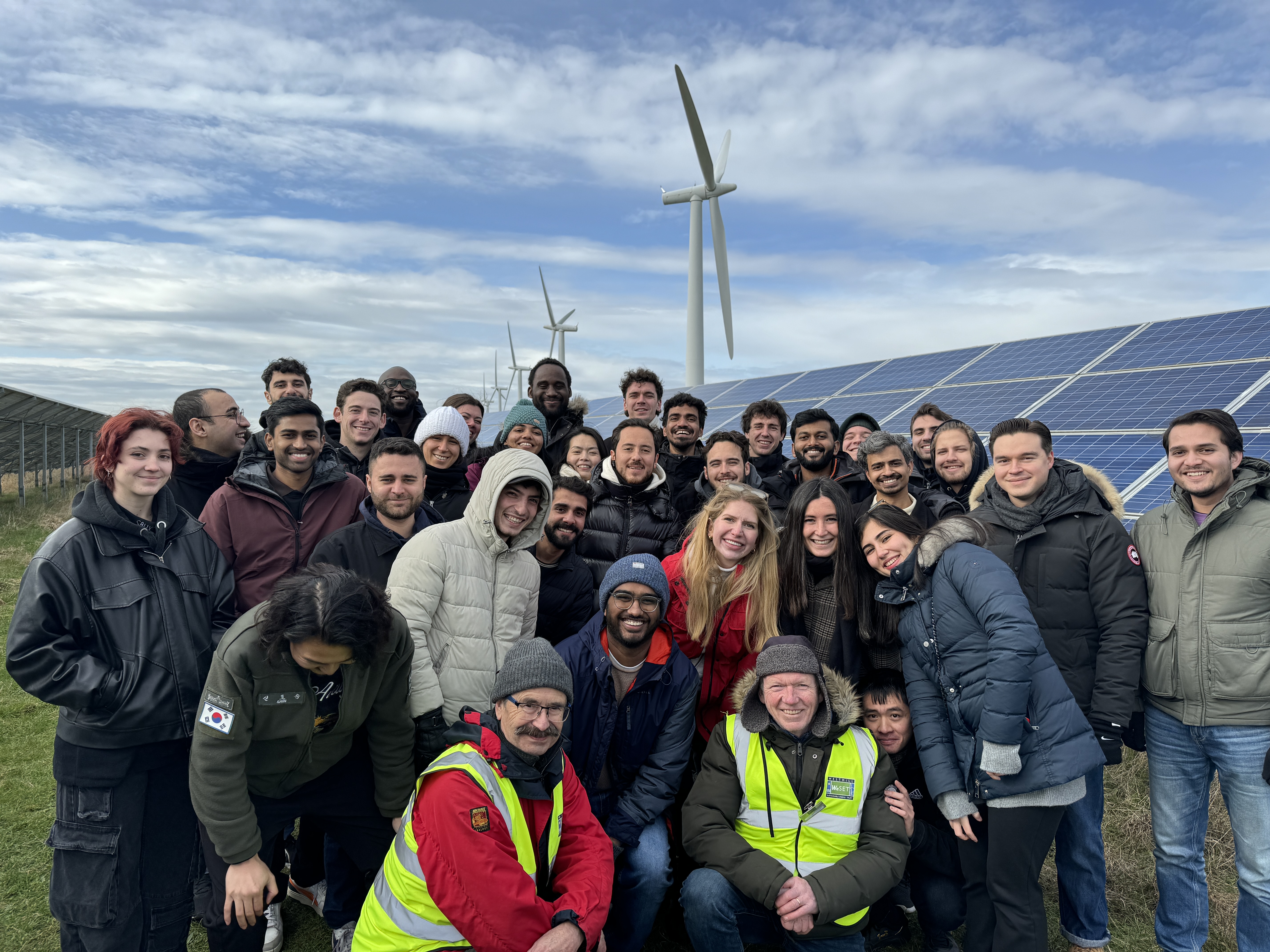 Community members exploring the Westmill Energy site during a guided visit