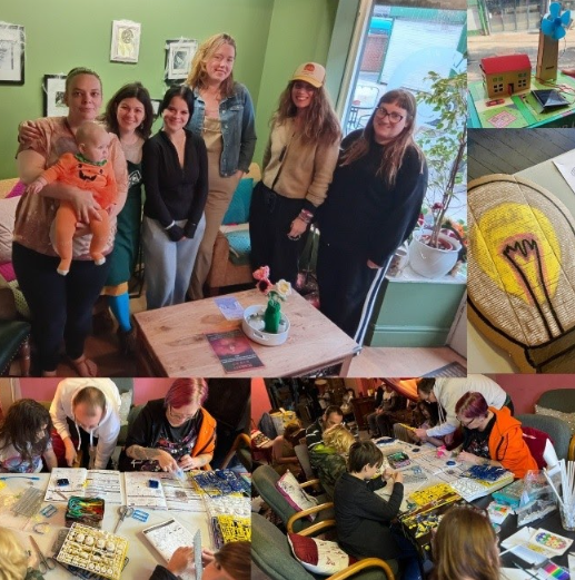 A collage of pictures form all the workshops hosted by the group.