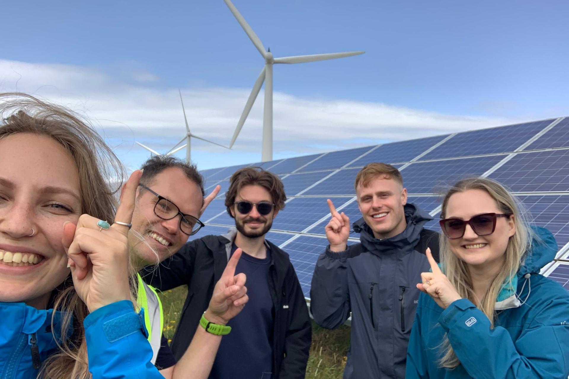 Younity team visiting Westmill Solar Cooperative to support community energy initiatives