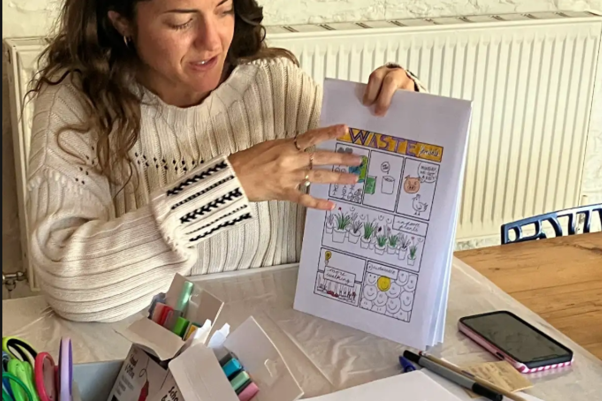 Teachers showing their designs during the workshop session.